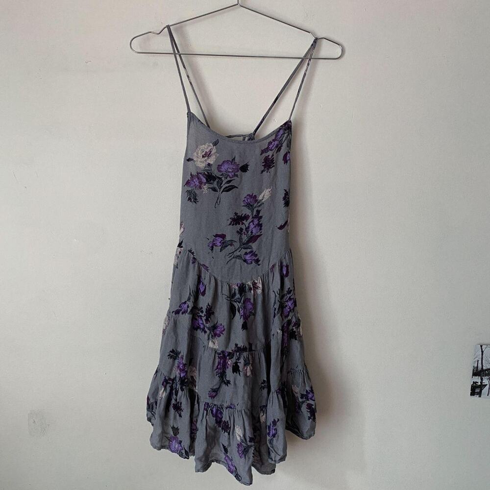 Free People Circle of Flowers Lace Up Floral Dress Women's XS